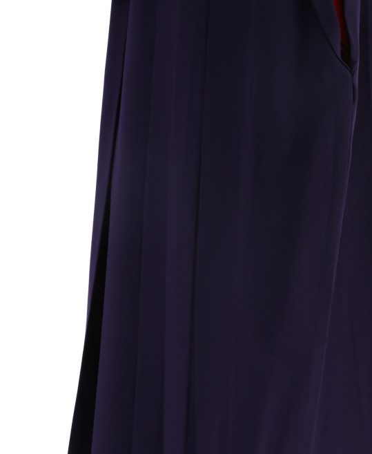 卒業式袴単品レンタル[無地]濃い紫色[身長151-155cm]No.105